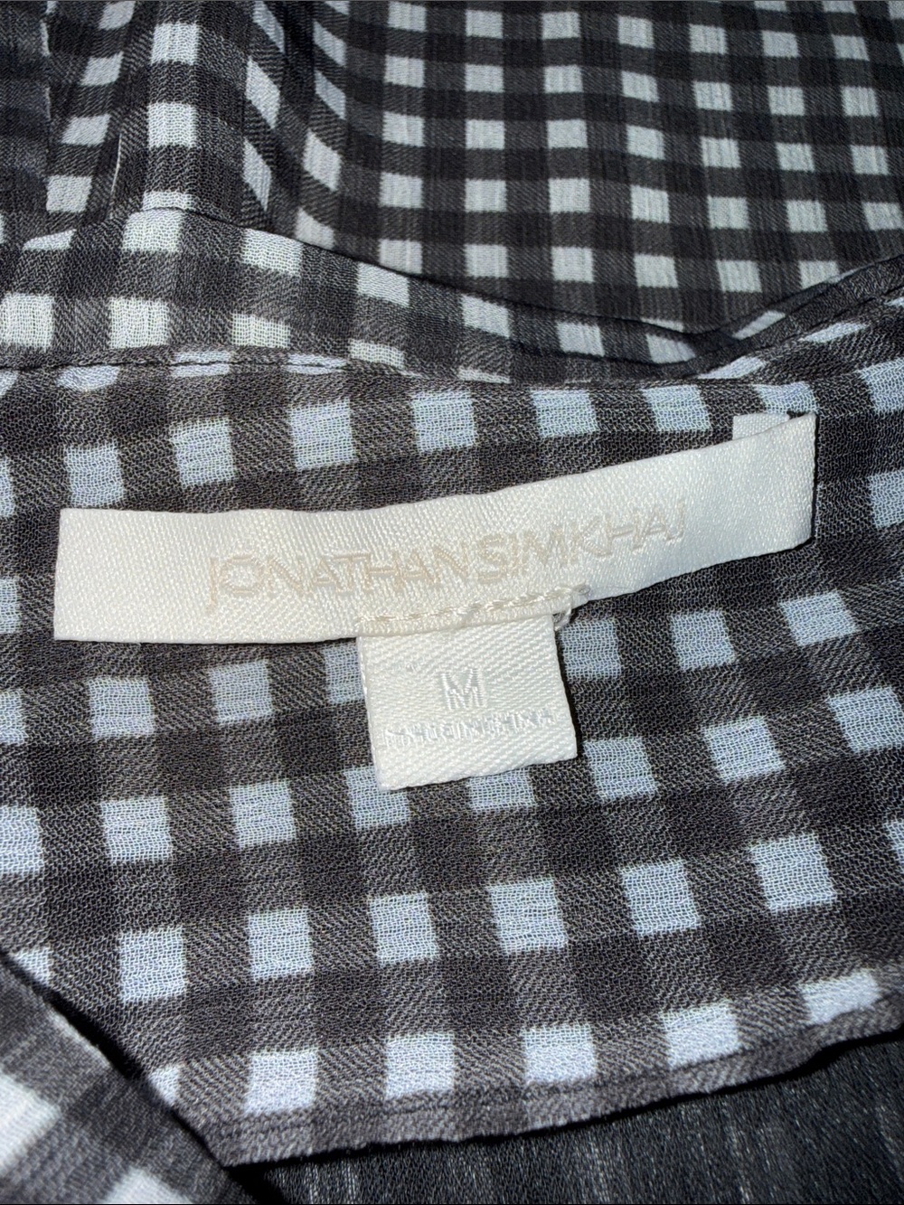 Johnathon Simkhai gingham ruffle slit maxi skirt size medium - Picture 6 of 8